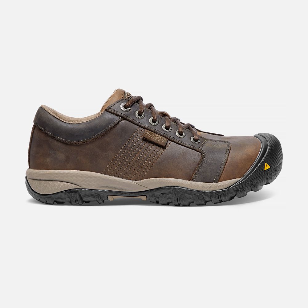 Zapatos de Trabajo Keen Mexico Marrom - Hombre La Conner Esd (Aluminum Toe) - VB6157289